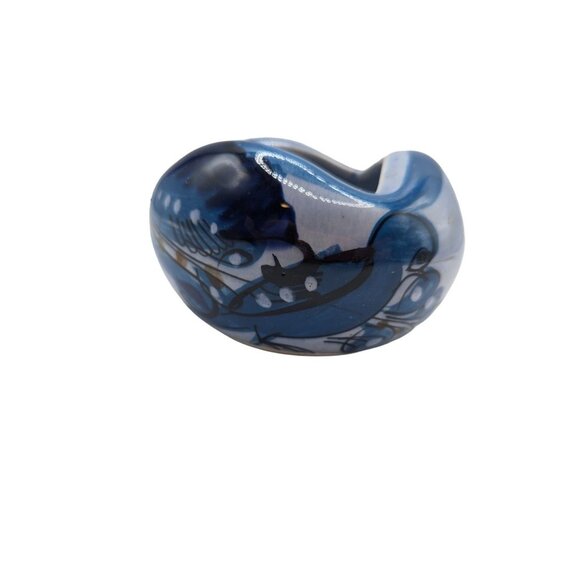 Mid 20th Century A. J. Tonala Mexico Bowl/ Ashtray with Bird Signed - Picture 7 of 12